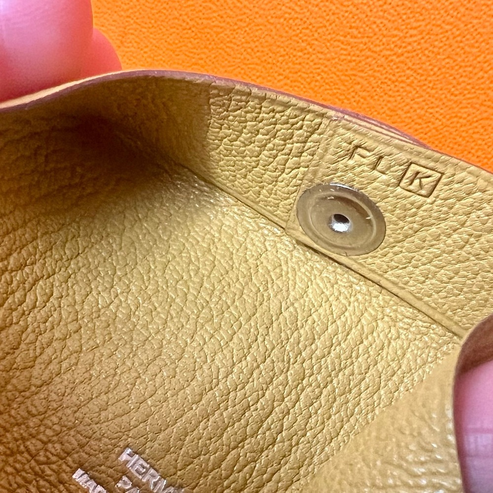 Hermes Bastia Coin Purse In Curry, Nib - image 4